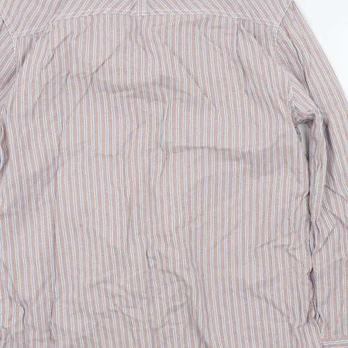 st george Mens Red Striped   Button-Up Size XL