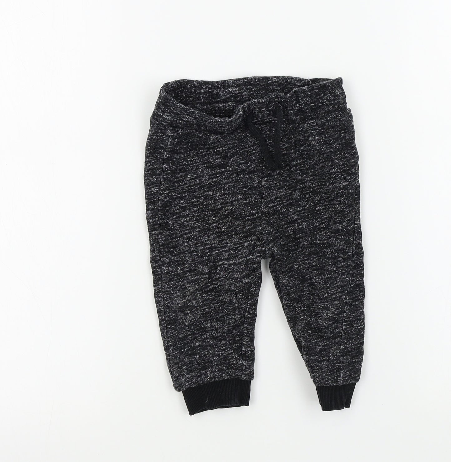 Nutmeg Boys Black Colourblock  Jogger Leggings Size 9-12 Months