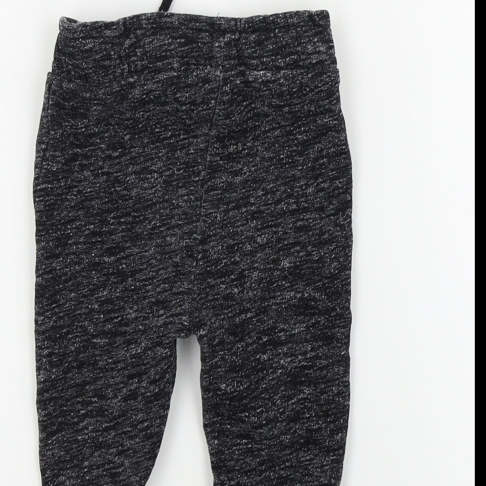 Nutmeg Boys Black Colourblock  Jogger Leggings Size 9-12 Months