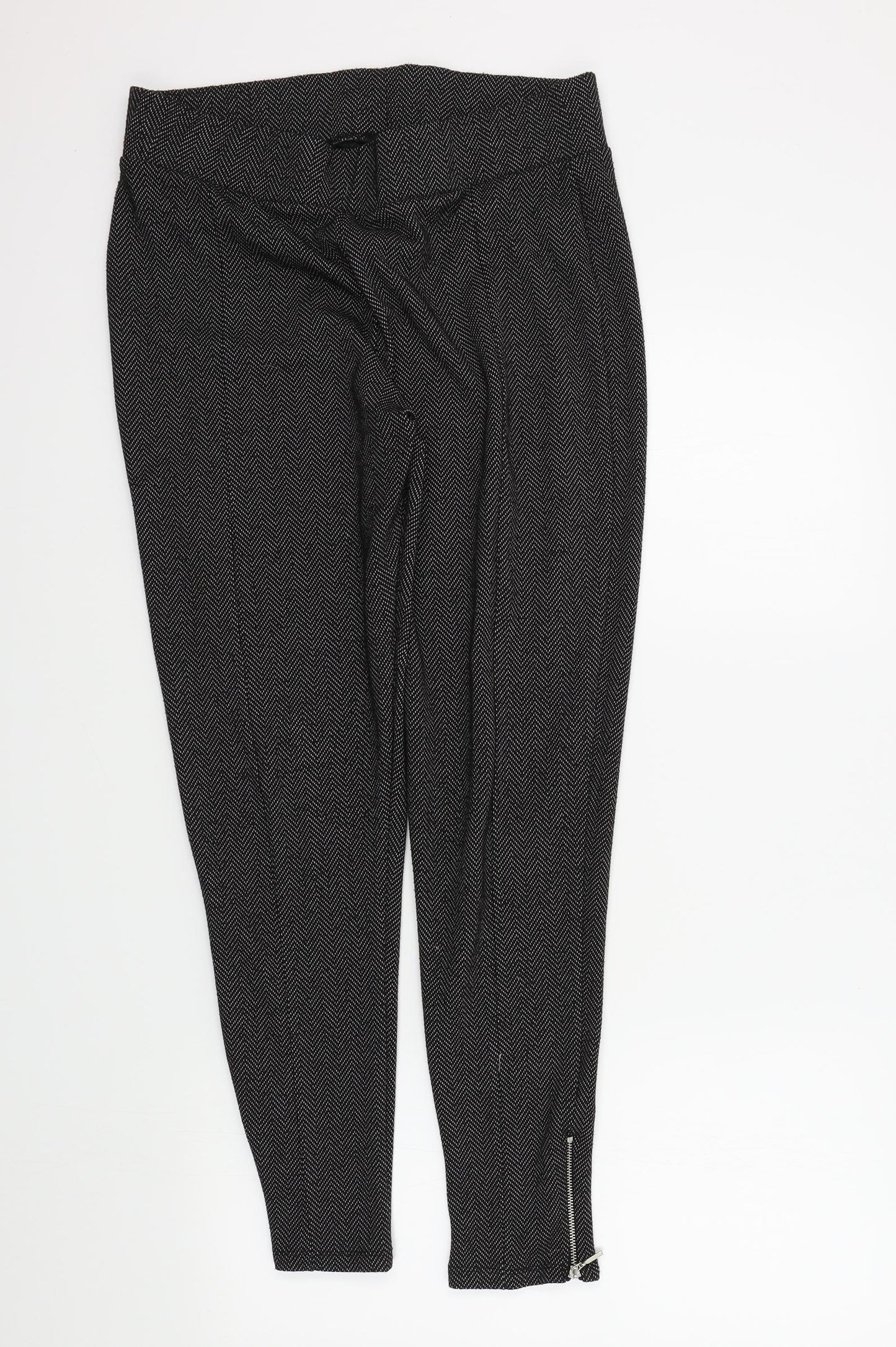 F&F Womens Black Geometric  Trousers  Size 18 L27 in