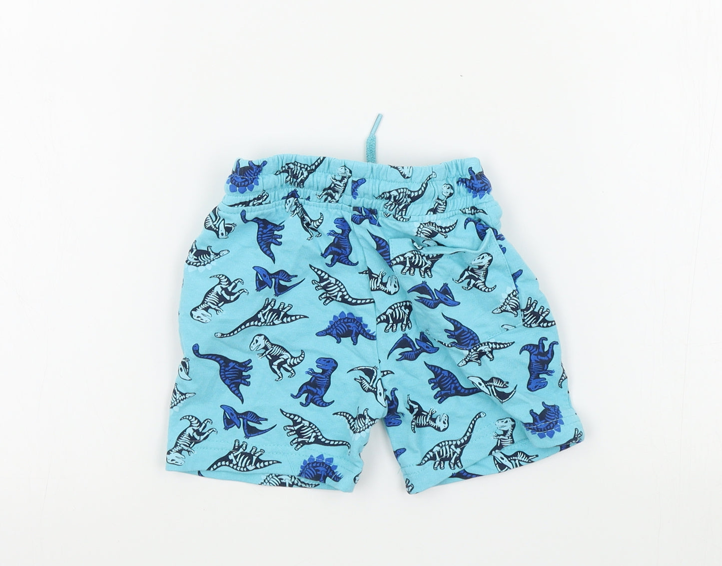 pep&co Boys Blue Geometric  Cropped Trousers Size 9-12 Months  - dinasours