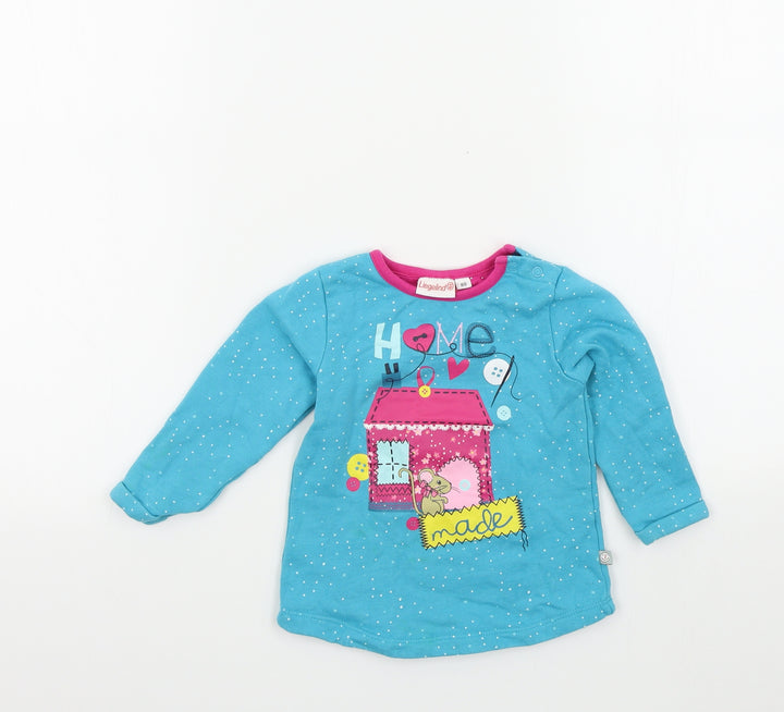 Liegelind Girls Blue   Pullover Jumper Size 9-12 Months