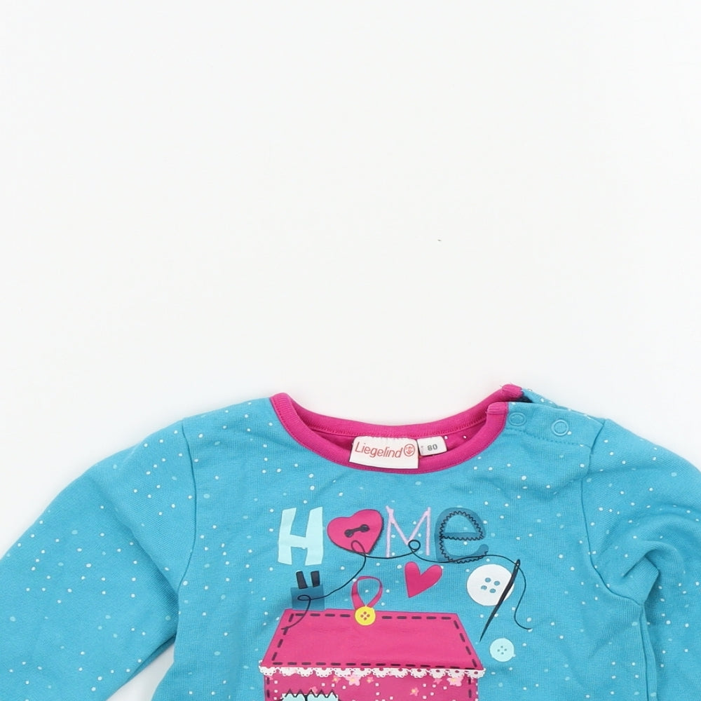 Liegelind Girls Blue   Pullover Jumper Size 9-12 Months