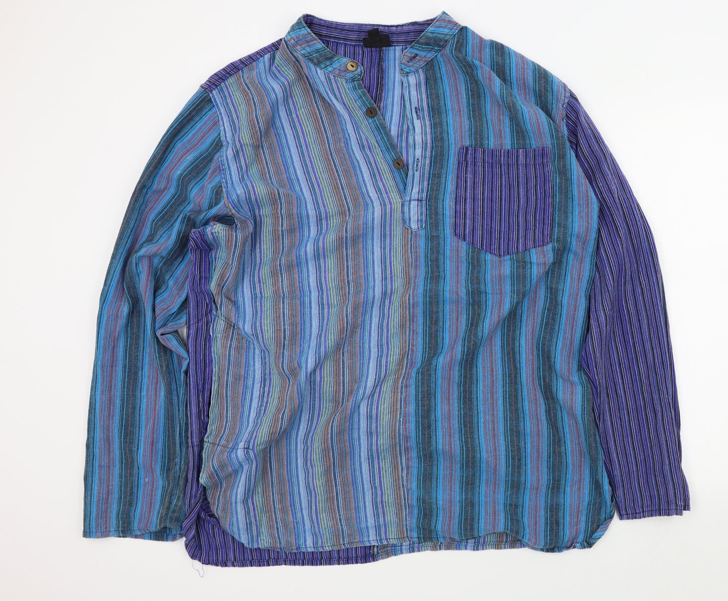 Gringo Mens Multicoloured Striped   Button-Up Size XL
