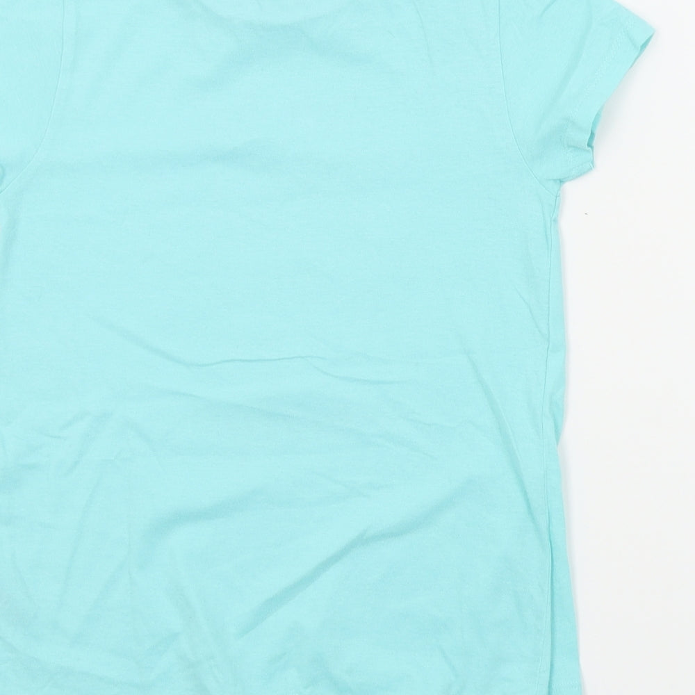 pep&co Girls Blue Colourblock  Basic T-Shirt Size 8 Years