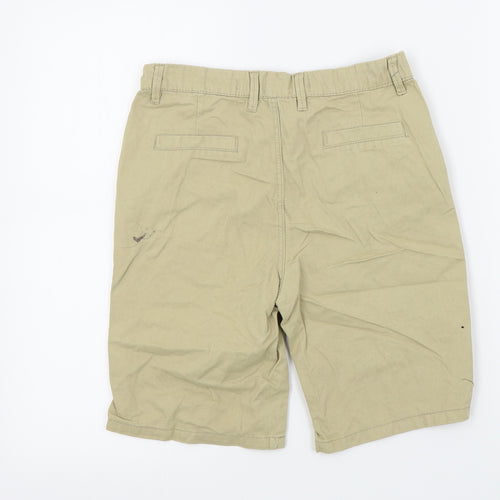 denim&co Boys Beige Colourblock  Chino Shorts Size 12-13 Years