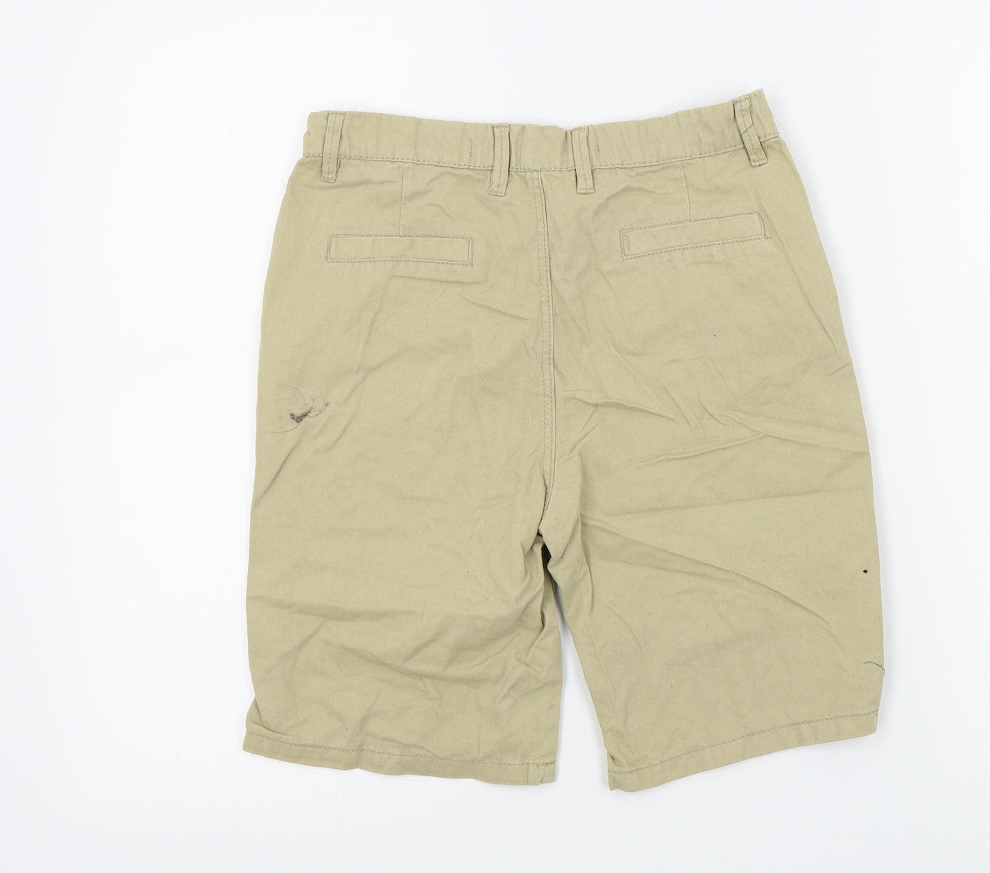 denim&co Boys Beige Colourblock  Chino Shorts Size 12-13 Years