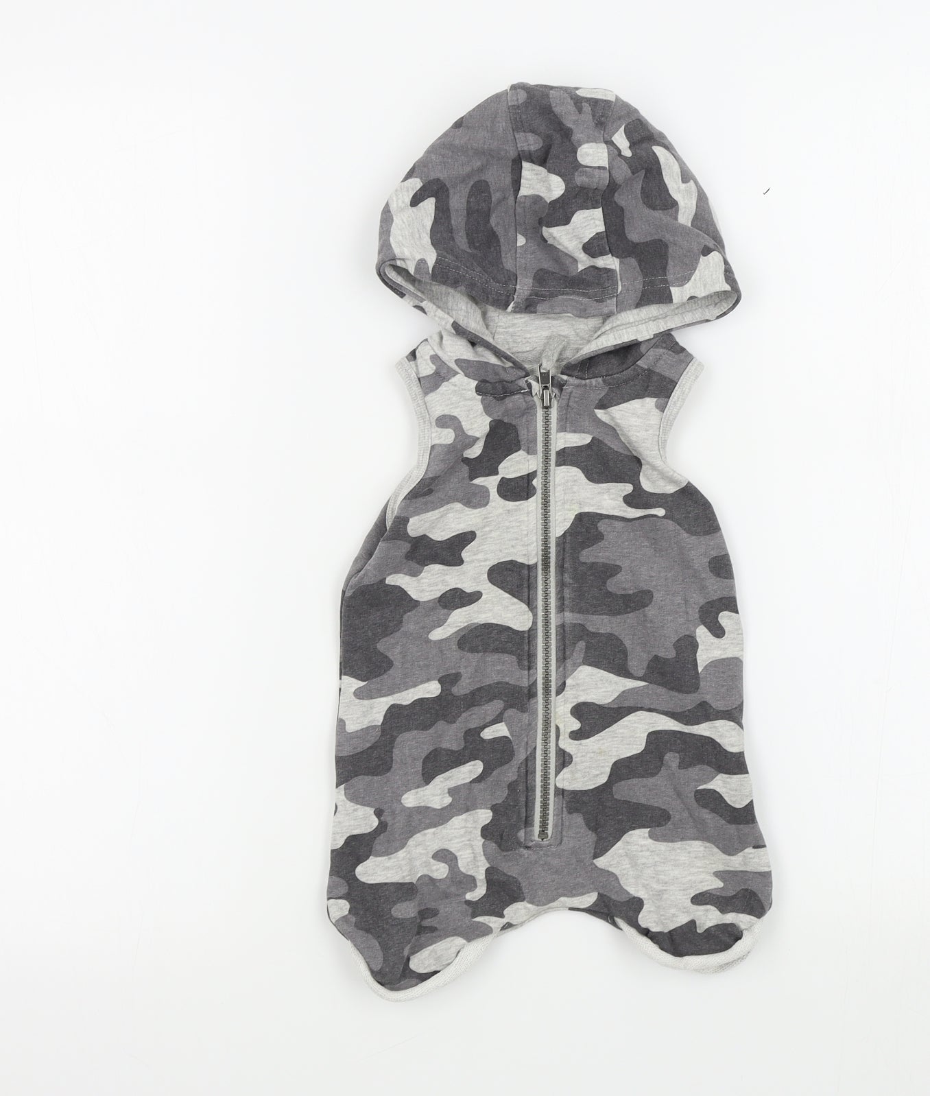 NEXT Boys Grey Camouflage  Babygrow One-Piece Size 6-9 Months