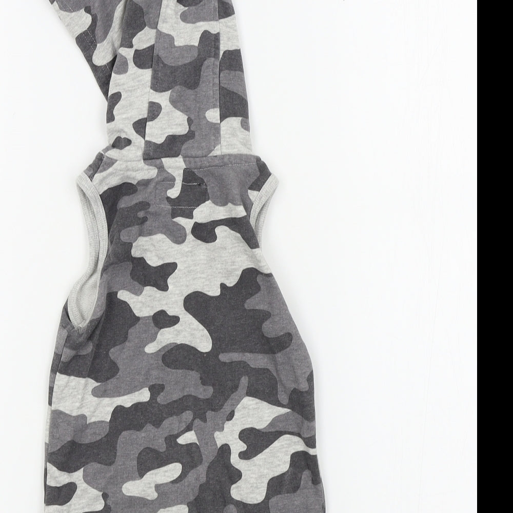 NEXT Boys Grey Camouflage  Babygrow One-Piece Size 6-9 Months