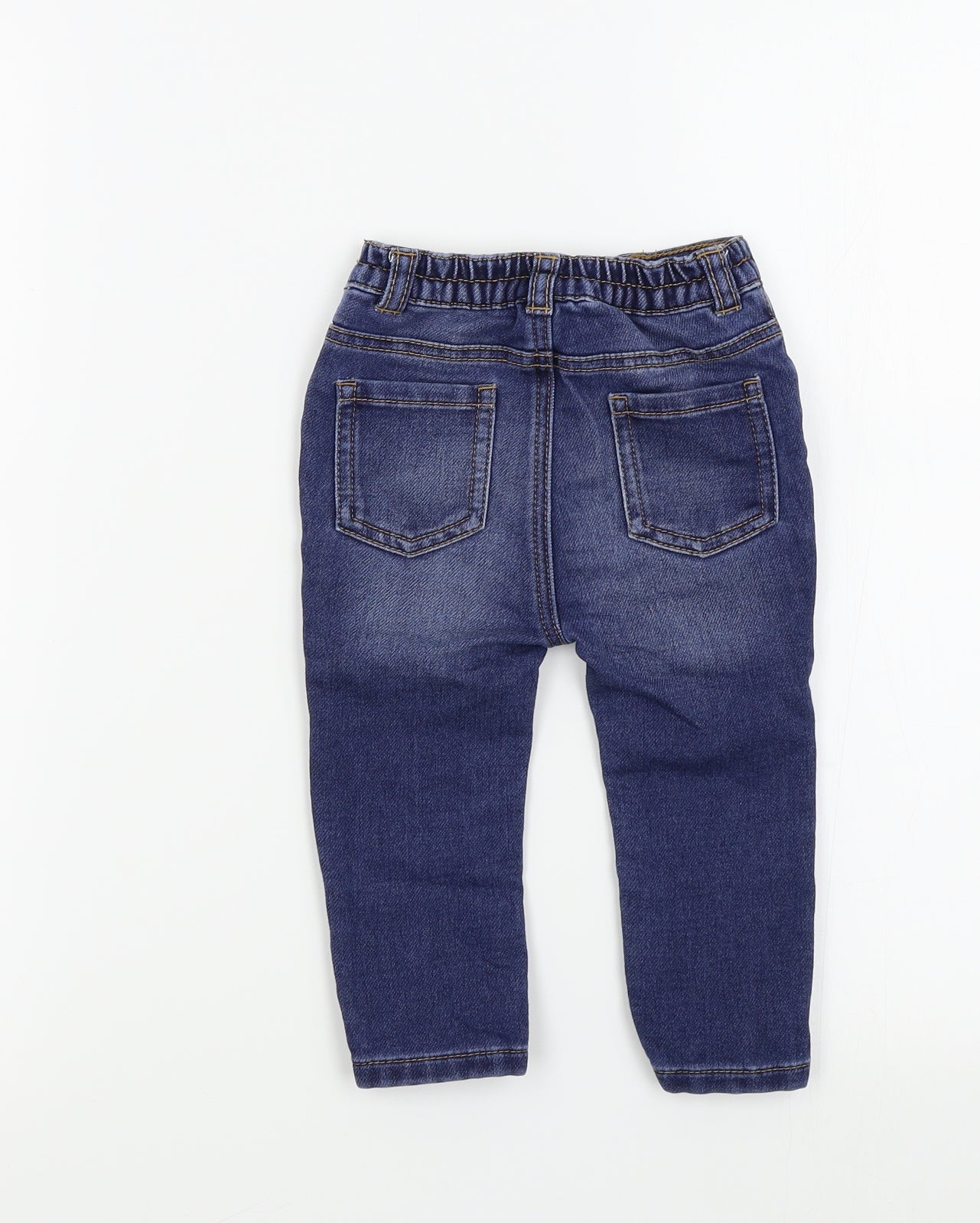 George Boys Blue Colourblock  Capri Jeans Size 9-12 Months