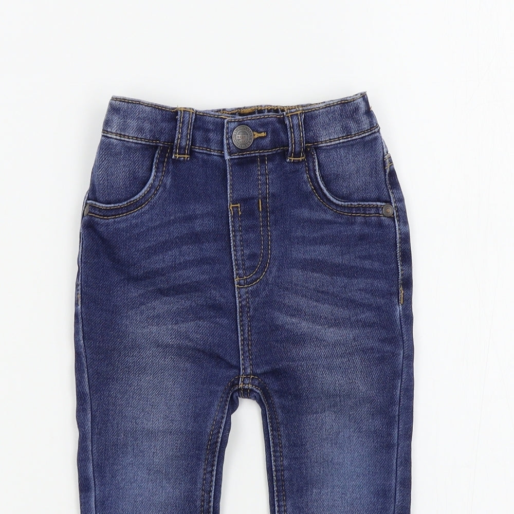 George Boys Blue Colourblock  Capri Jeans Size 9-12 Months