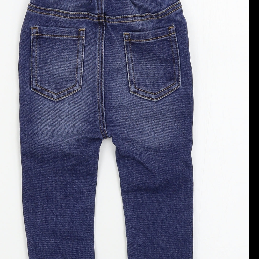 George Boys Blue Colourblock  Capri Jeans Size 9-12 Months