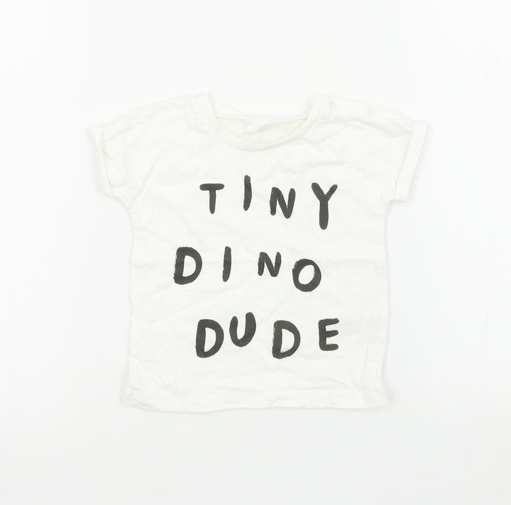 NEXT Baby White Basic T-Shirt Size 6-9 Months
