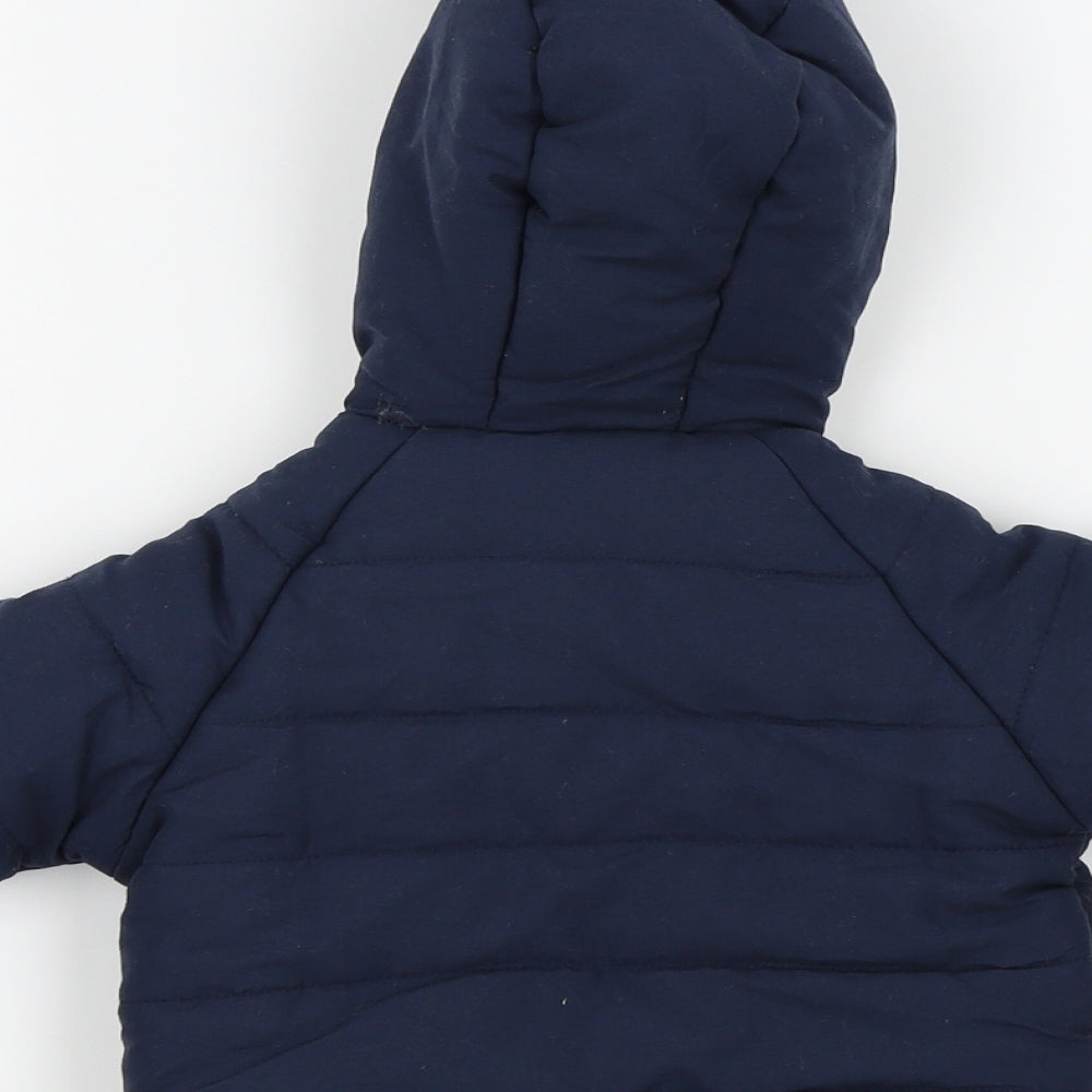hullabaloo Baby Black Colourblock  Basic Coat Coat Size 6-9 Months