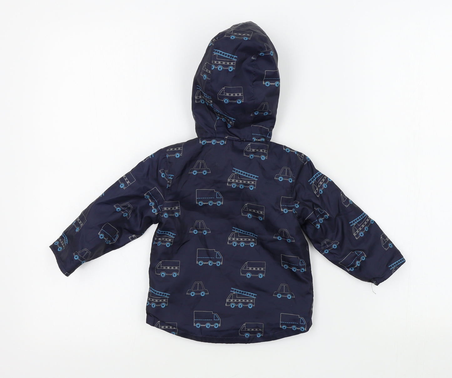 peackocks Boys Blue Geometric  Basic Jacket Coat