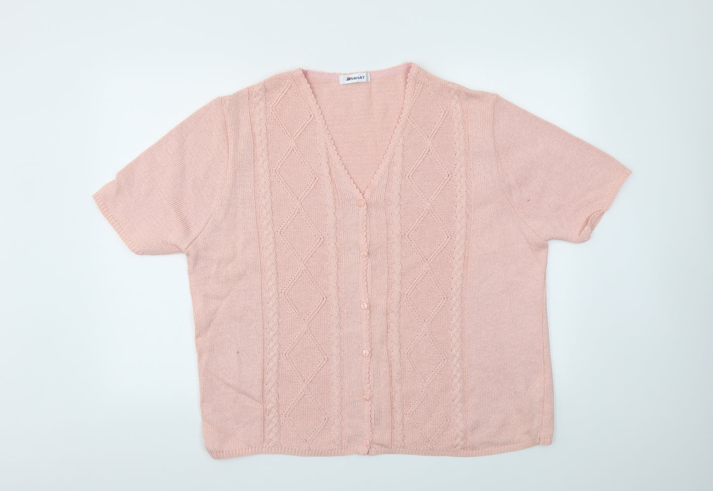 Damart Womens Pink   Cardigan Jumper Size 24