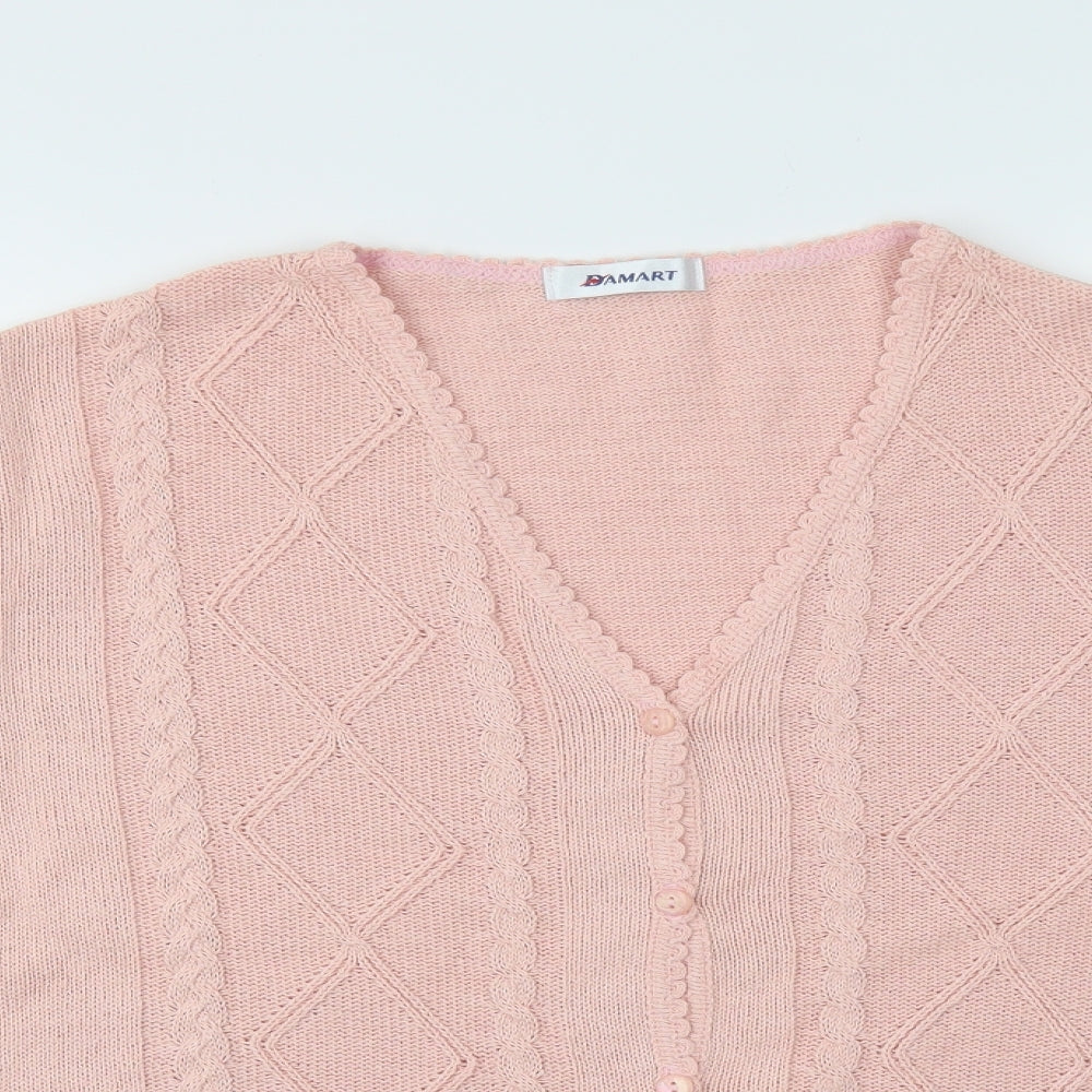 Damart Womens Pink   Cardigan Jumper Size 24