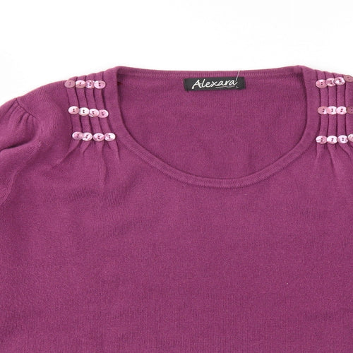 alexara Womens Purple   Pullover Jumper Size L