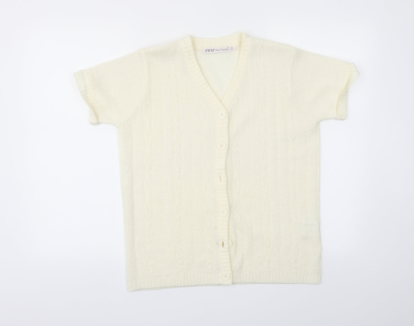 EWM Womens Ivory   Cardigan Jumper Size M