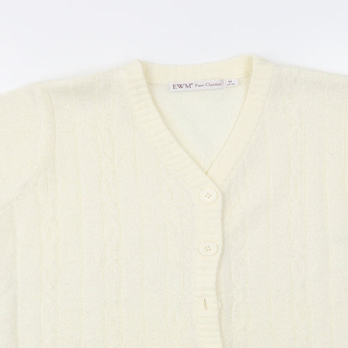 EWM Womens Ivory   Cardigan Jumper Size M