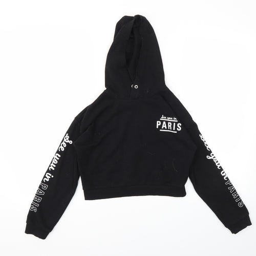 H&M Girls Black   Pullover Sweatshirt Size 9-10 Years