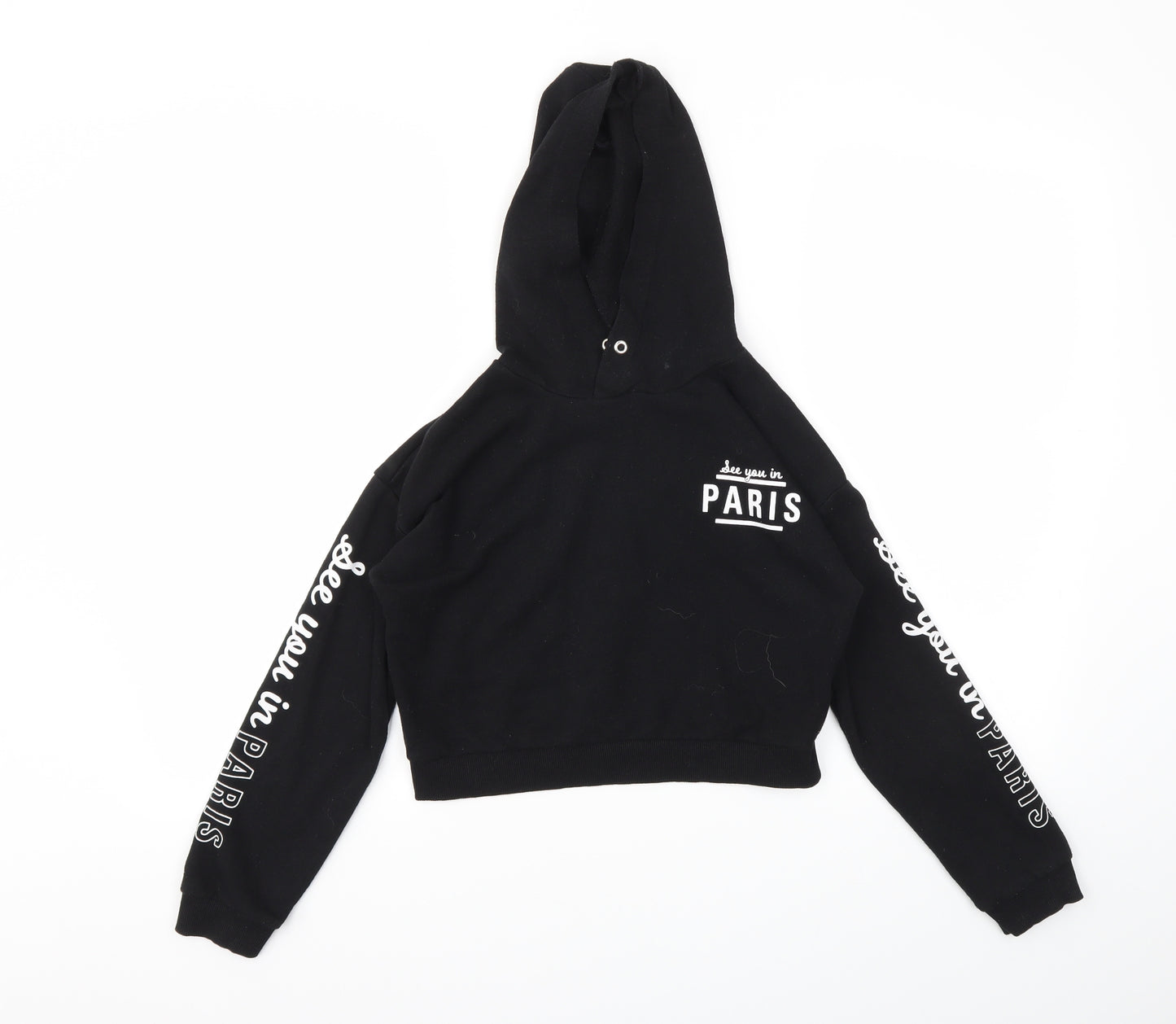 H&M Girls Black   Pullover Sweatshirt Size 9-10 Years