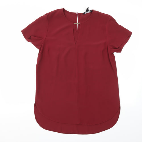 New Look Womens Red   Basic T-Shirt Size 10