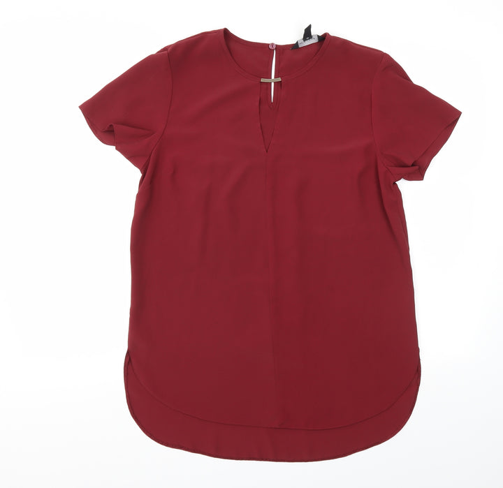 New Look Womens Red Basic T-Shirt Size 10