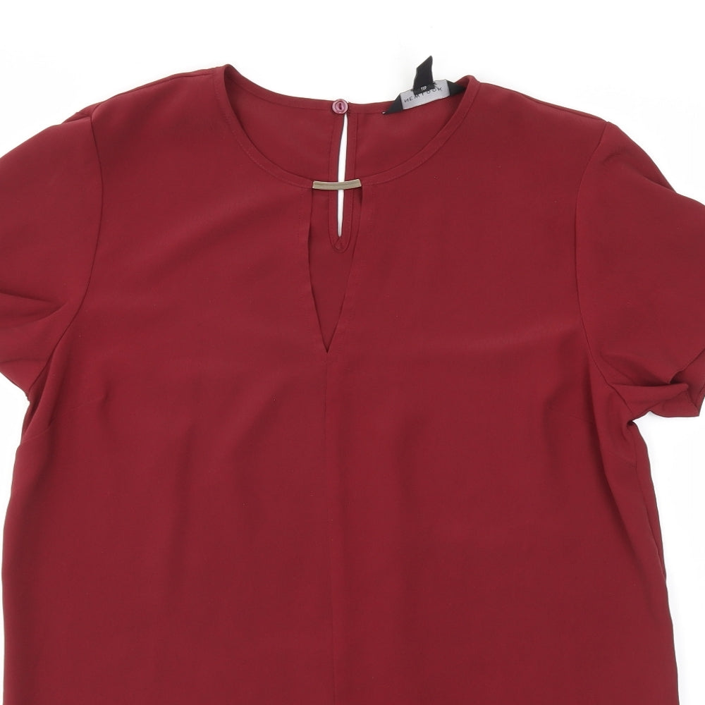 New Look Womens Red   Basic T-Shirt Size 10