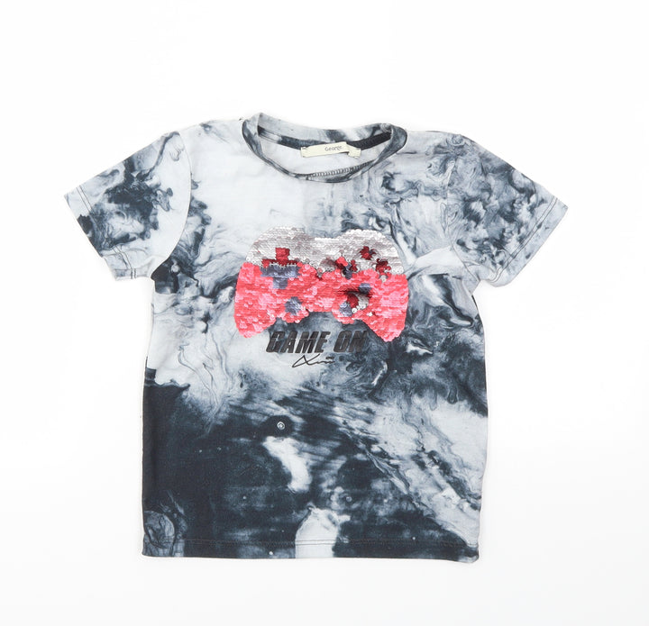 George Boys Multicoloured Animal Print  Basic T-Shirt Size 5-6 Years