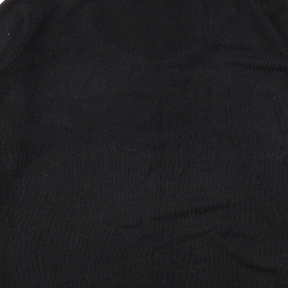 M&S Womens Black Houndstooth  Pullover Jumper Size 14