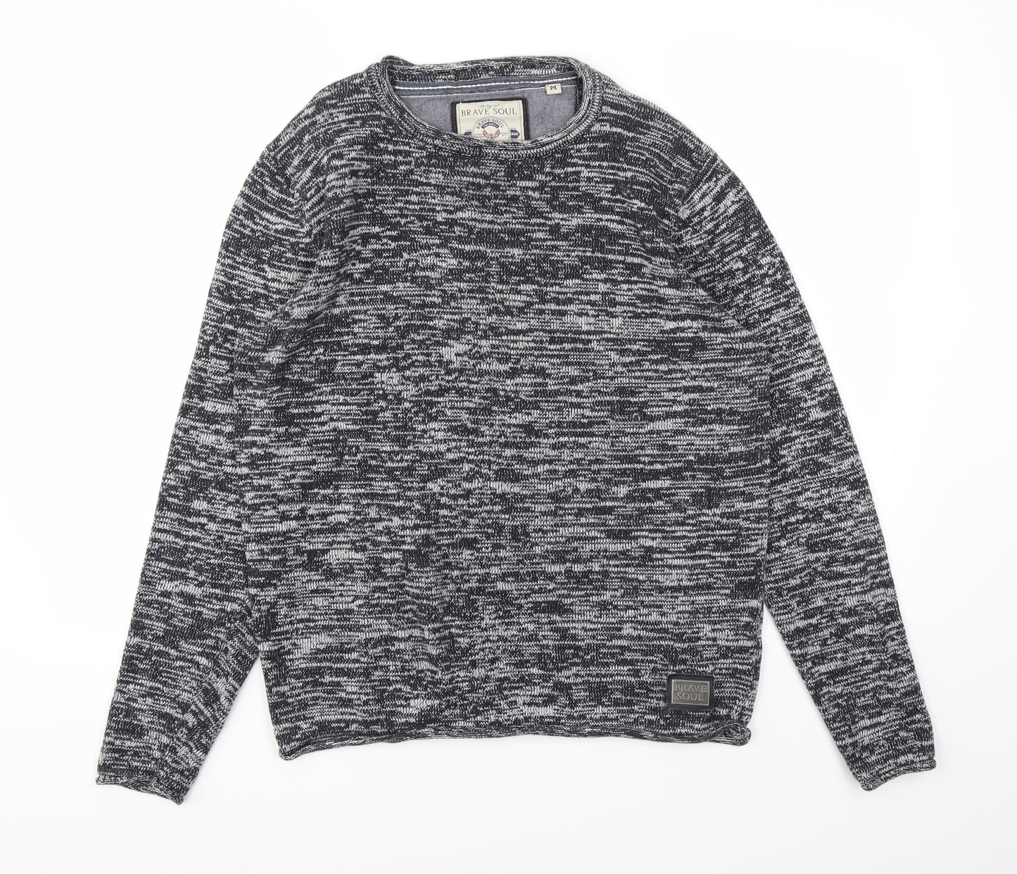 Brave Soul Mens Grey   Pullover Sweatshirt Size M