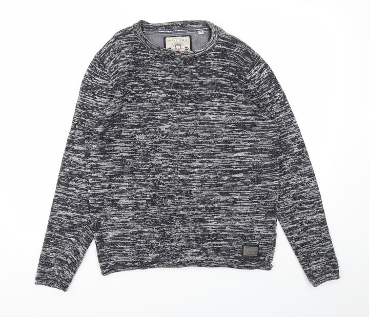 Brave Soul Mens Grey   Pullover Sweatshirt Size M