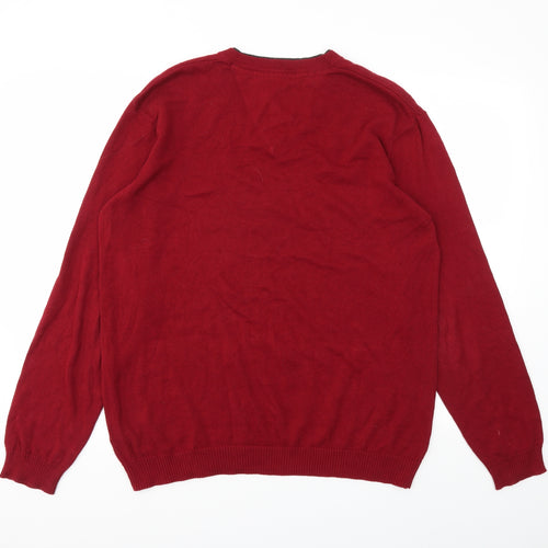 Sand stone Mens Red   Pullover Sweatshirt Size M