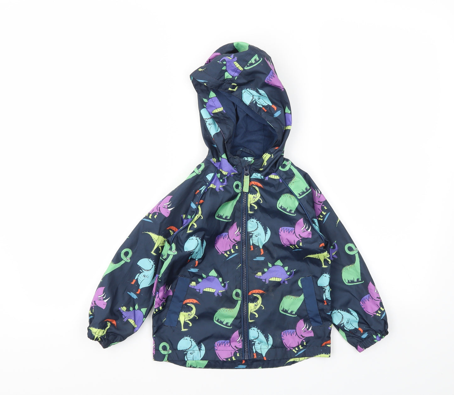 TU Boys Multicoloured Animal Print  Basic Coat Coat Size 2-3 Years