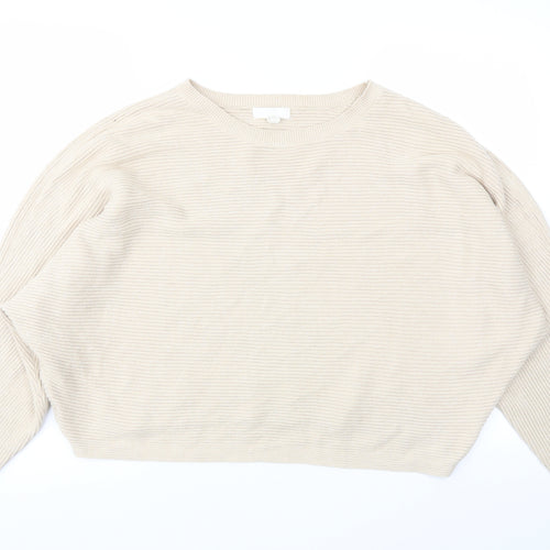 H&M Womens Beige   Pullover Jumper Size L
