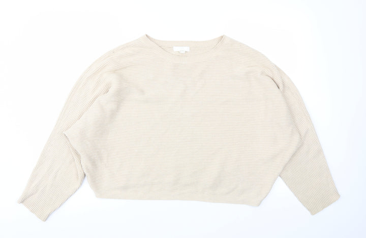 H&M Womens Beige   Pullover Jumper Size L
