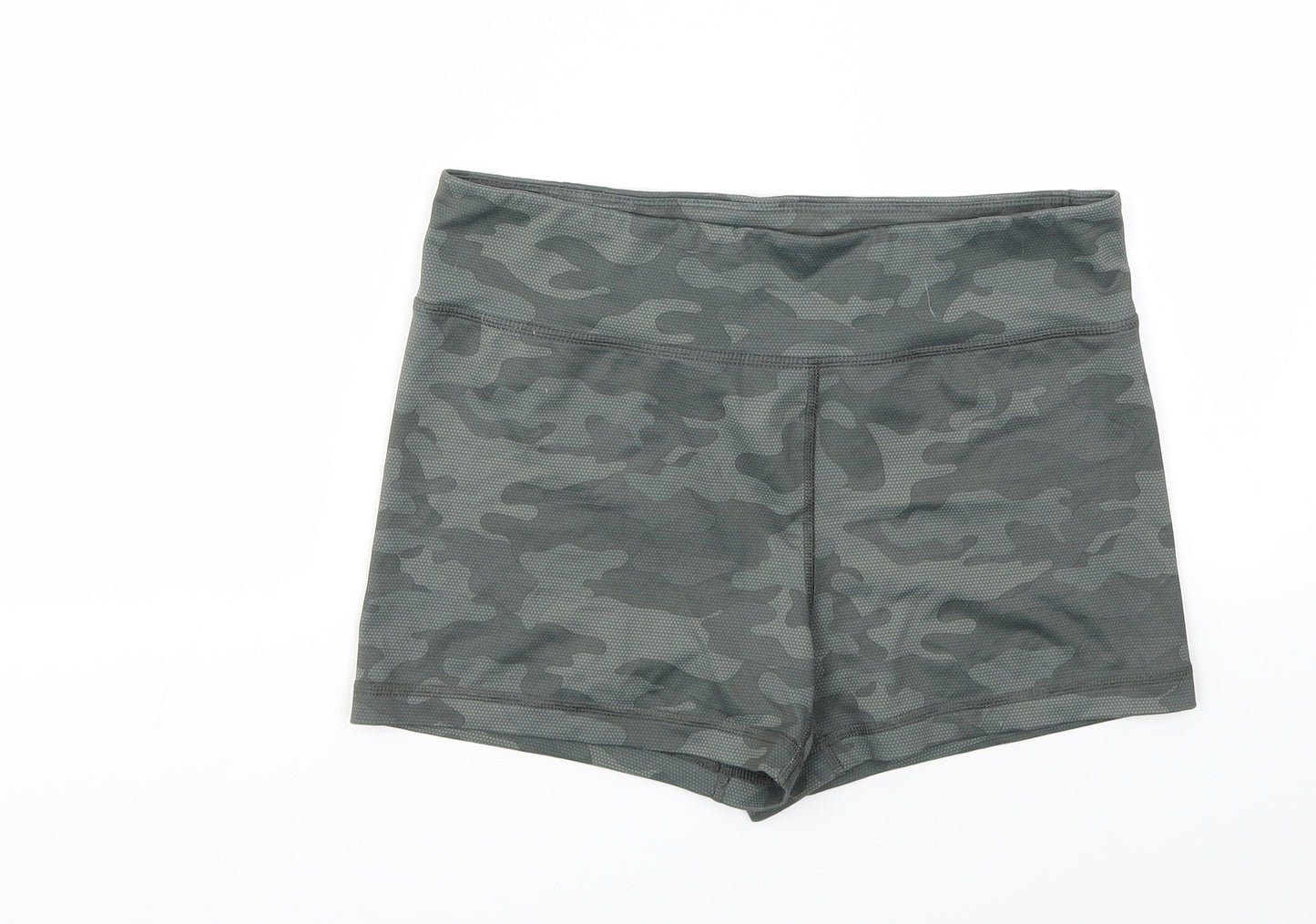 Preworn Womens Green Camouflage  Cut-Off Shorts Size S