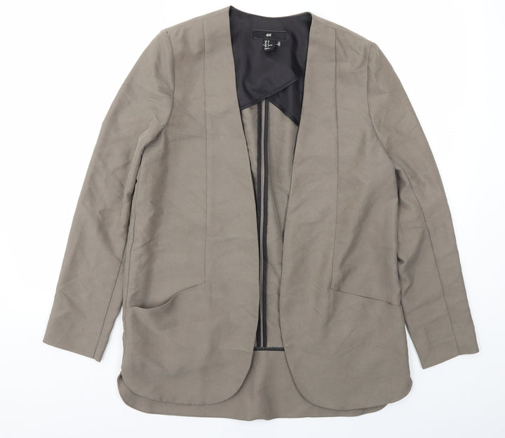 H&M Womens Brown Jacket Blazer Size 8