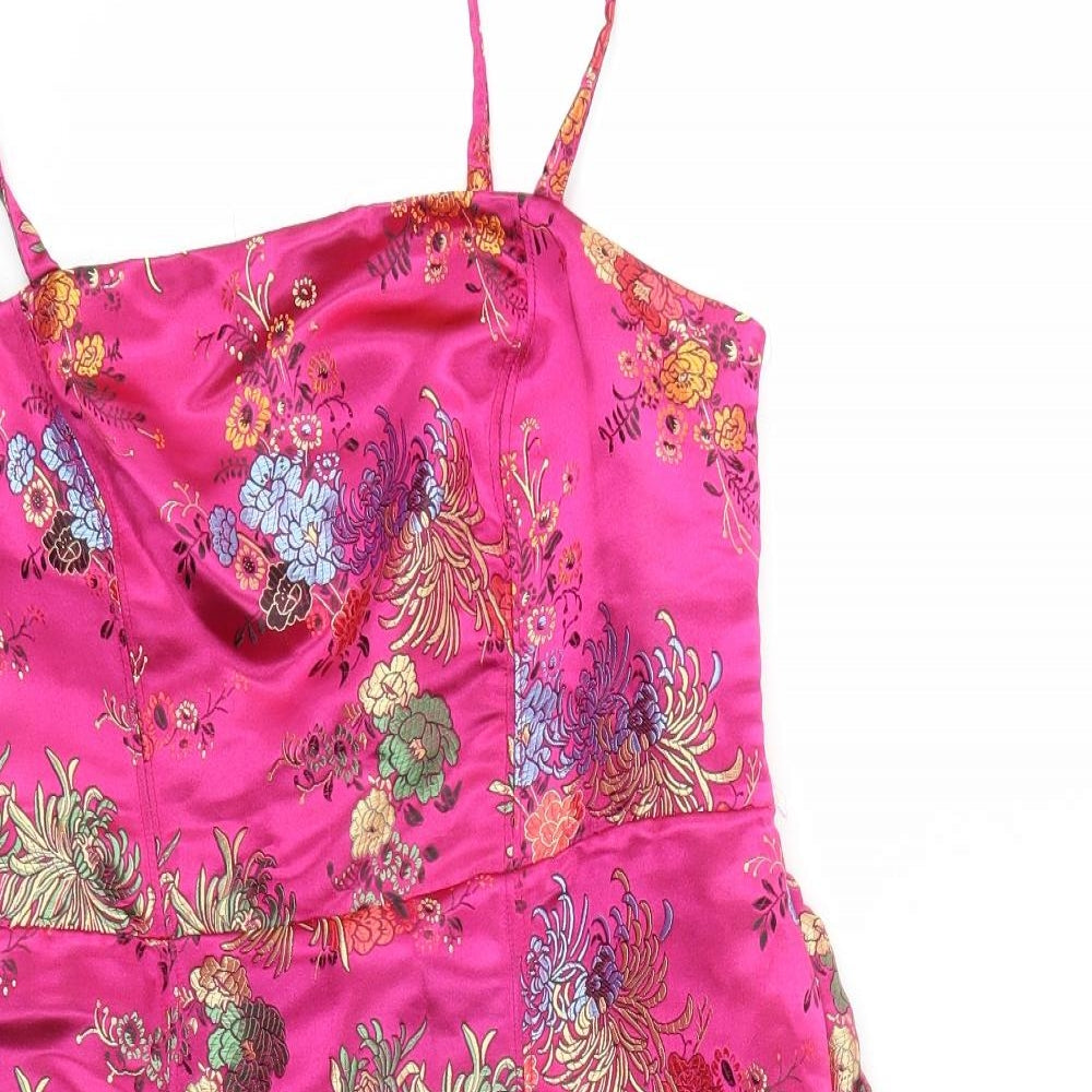 Urban Outfitters Womens Pink Floral  Basic T-Shirt Size L