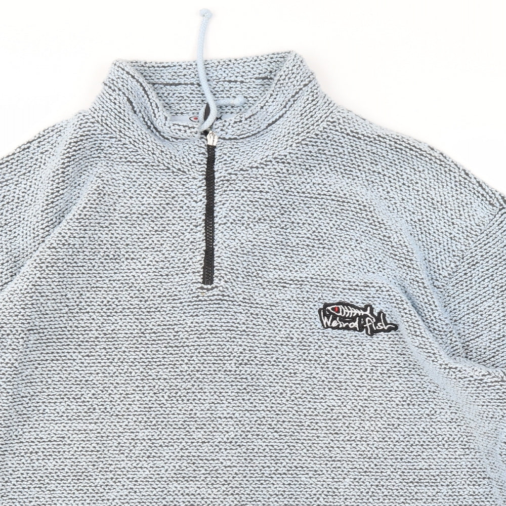 Weird Fish Mens Blue   Pullover Sweatshirt Size L