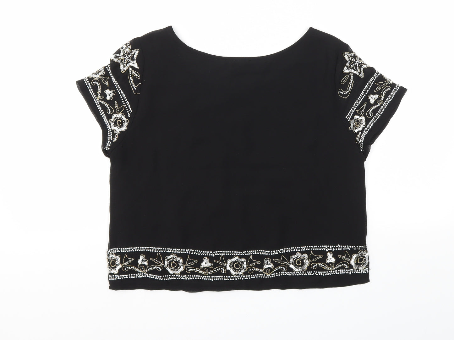 FOREVER 21 Womens Black   Basic Blouse Size S