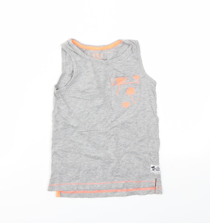 F&F Boys Grey   Basic T-Shirt Size 4-5 Years