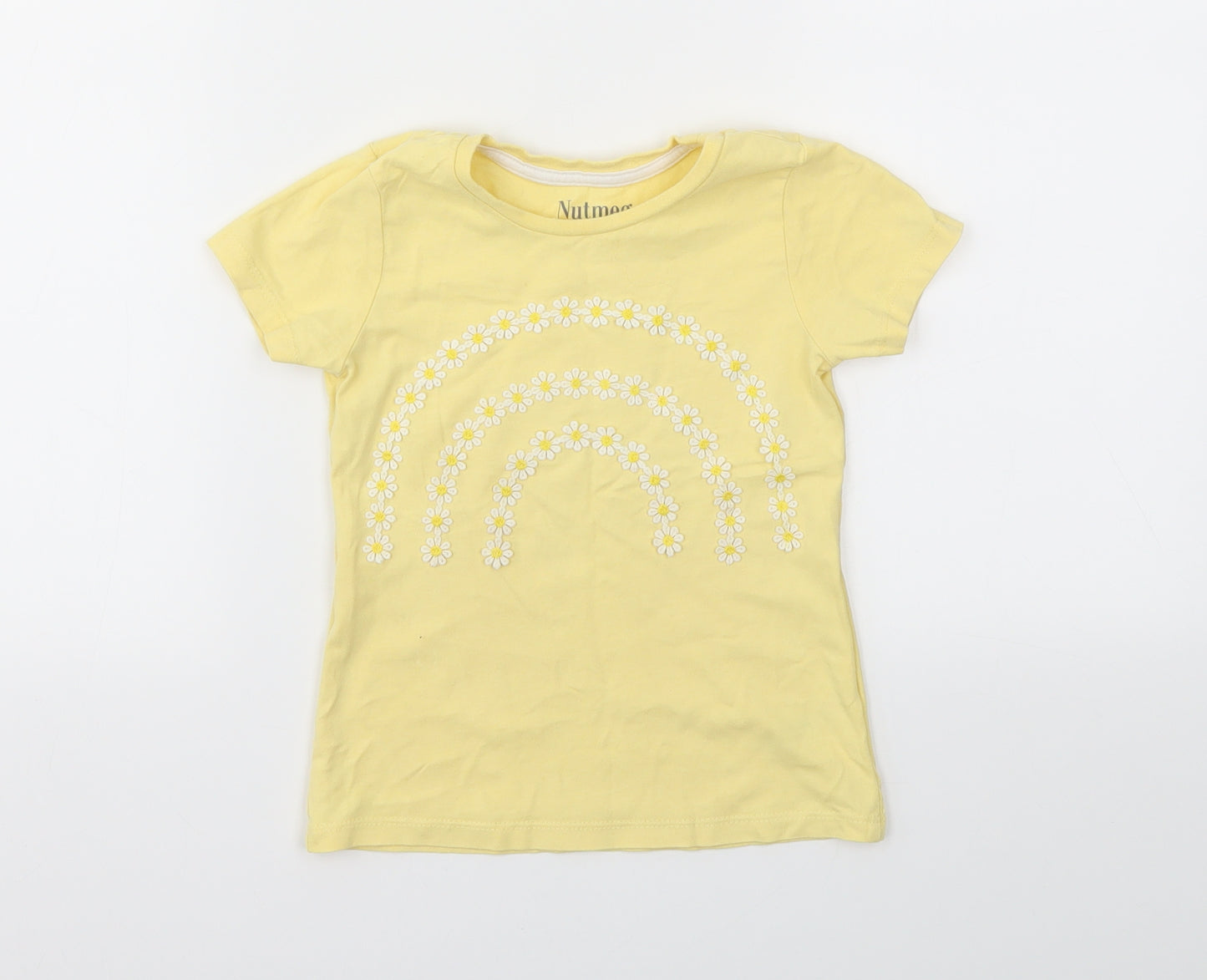 Nutmeg Girls Yellow   Basic T-Shirt Size 4-5 Years