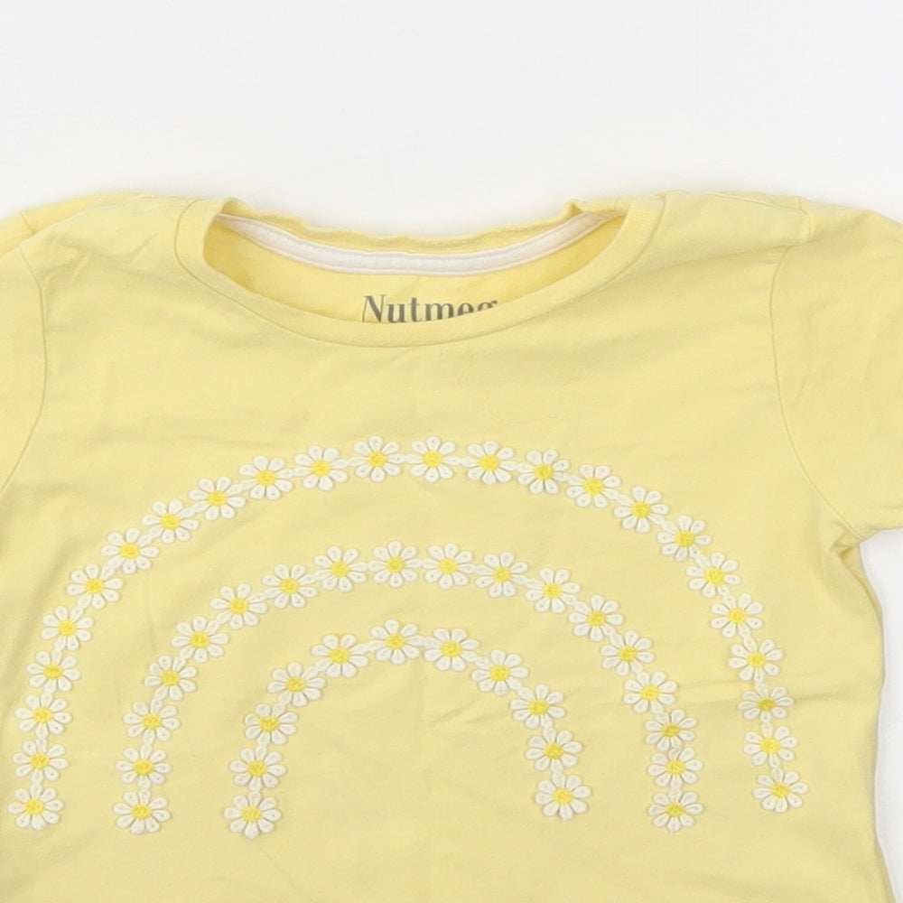 Nutmeg Girls Yellow   Basic T-Shirt Size 4-5 Years