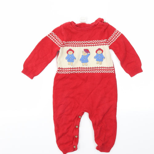 F&F Baby Red Animal Print  Babygrow One-Piece Size 9-12 Months