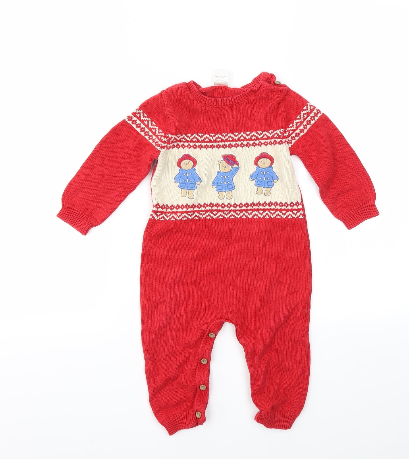 F&F Baby Red Animal Print  Babygrow One-Piece Size 9-12 Months