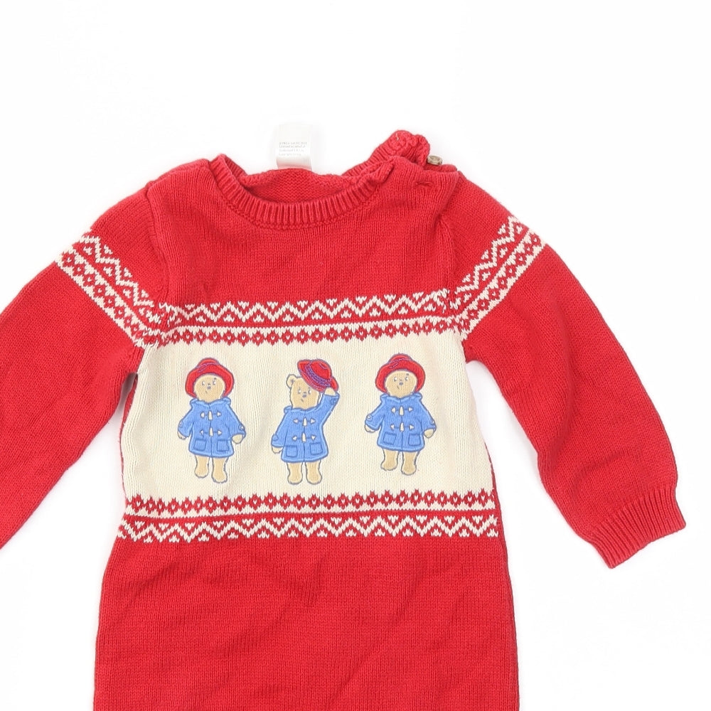 F&F Baby Red Animal Print  Babygrow One-Piece Size 9-12 Months