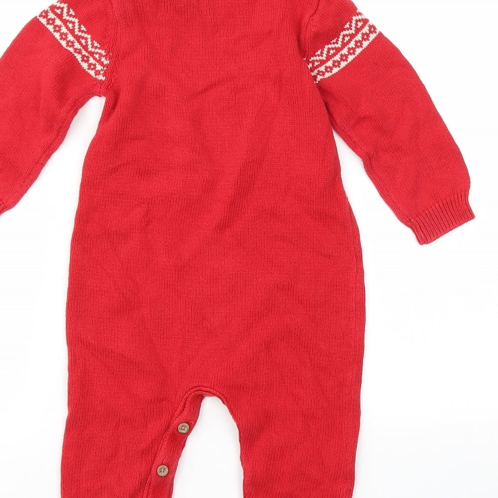 F&F Baby Red Animal Print  Babygrow One-Piece Size 9-12 Months