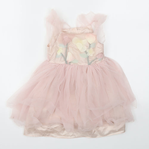 Monsoon Girls Pink   Fit & Flare  Size 9-12 Months